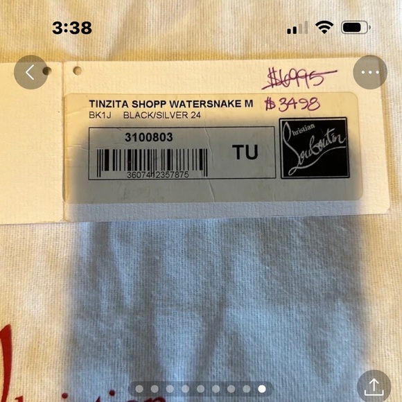 Christian Louboutin Watersnake Handbag - Picture 7 of 8